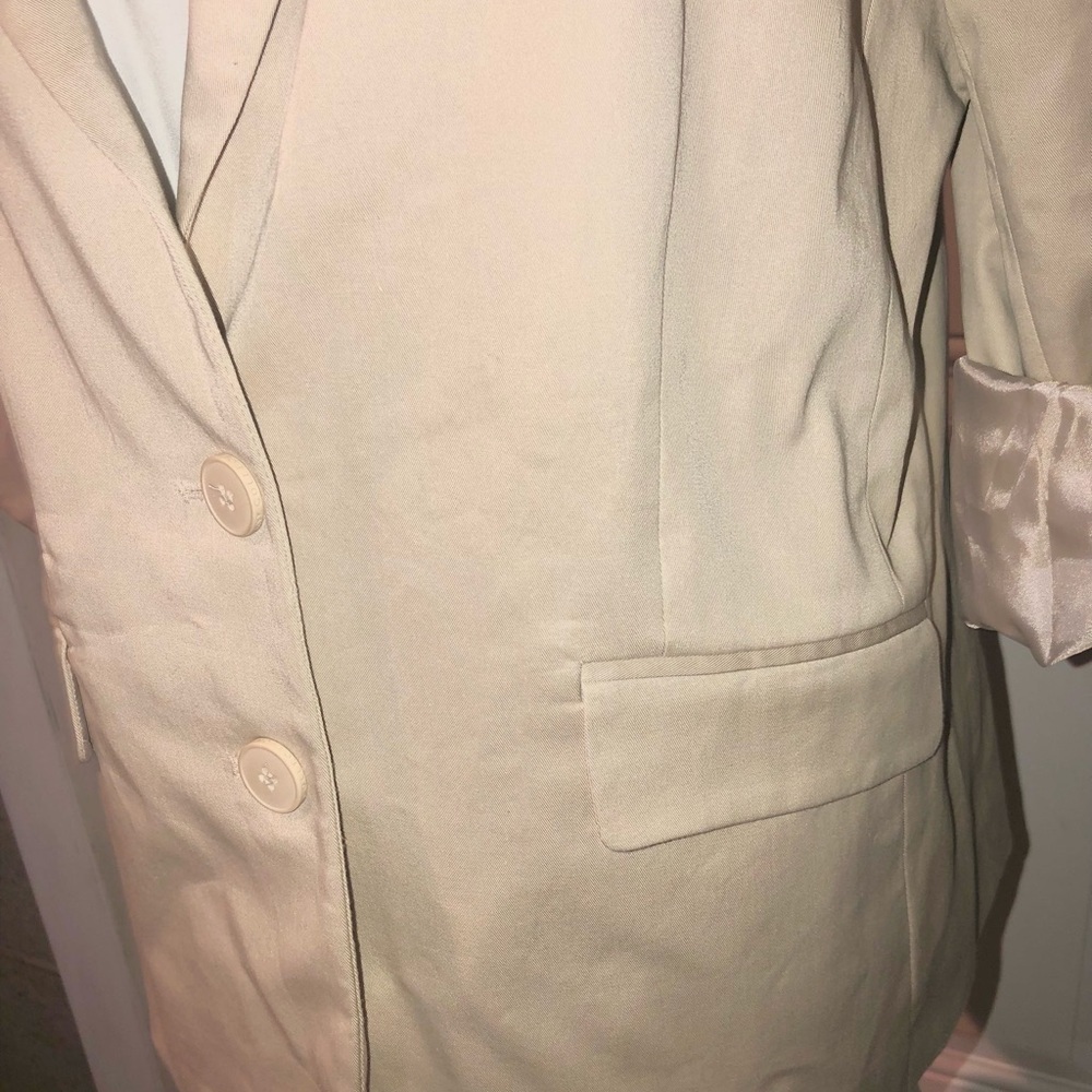 NWT NY&Co. Khaki Blazer Size 14 - Picture 7 of 14